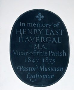 plaque to Henry East Havergal February 2008